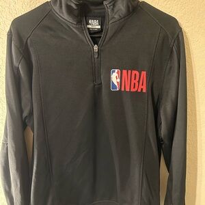 NBA Men's Logo Black Quarter Zip-Up size Small